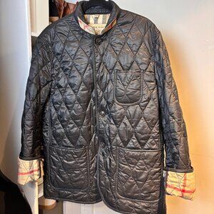 Burberry Women’s Diamond-Quilt Jacket – Black – Size XL